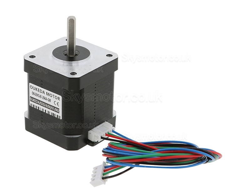 Oukeda Nema 17 High Temp Stepper Motor SMCU002907 1.8deg 60Ncm Insulation Class B 180C